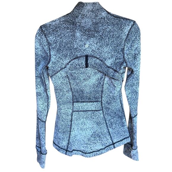 Lululemon Define Jacket Size 4 Luon Denim Twill Black White Sporty Athleisure - Picture 4 of 10